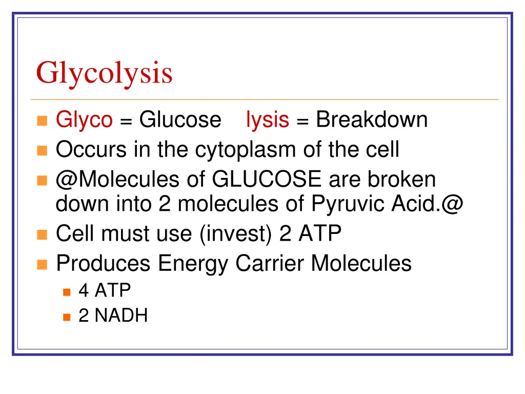 glycolysis