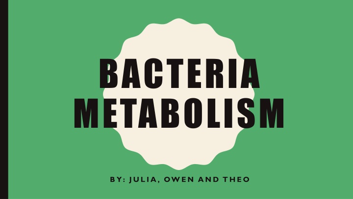 bacteria metabolism