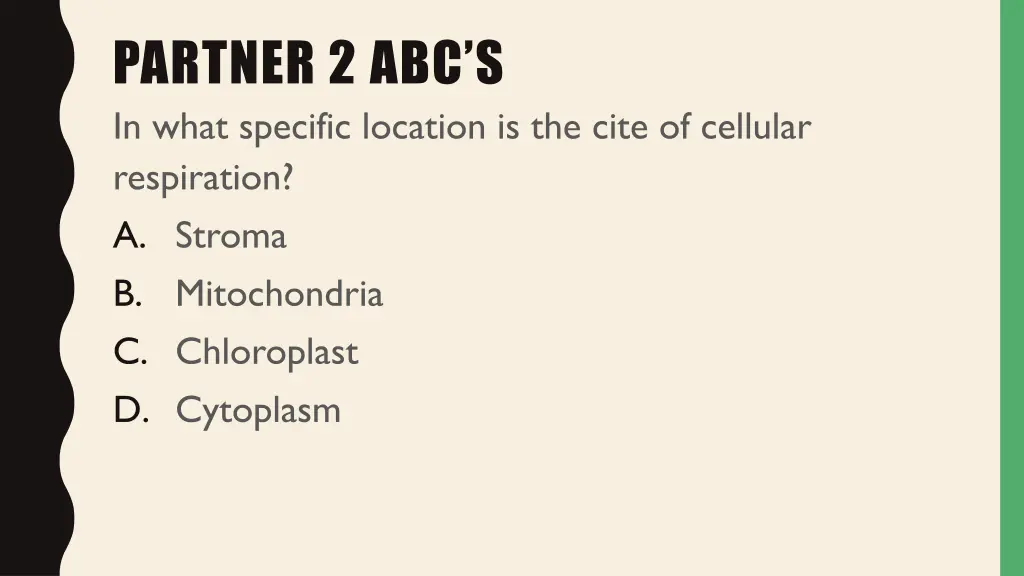 partner 2 abc s in what specific location