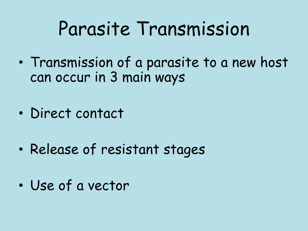 parasite transmission