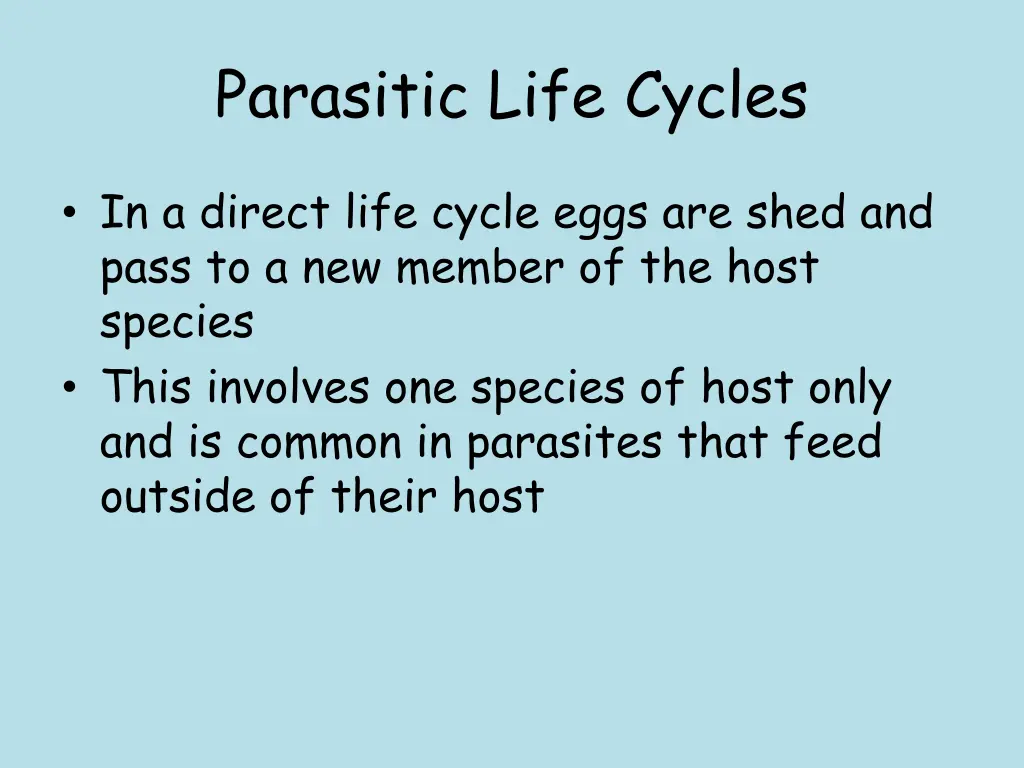 parasitic life cycles