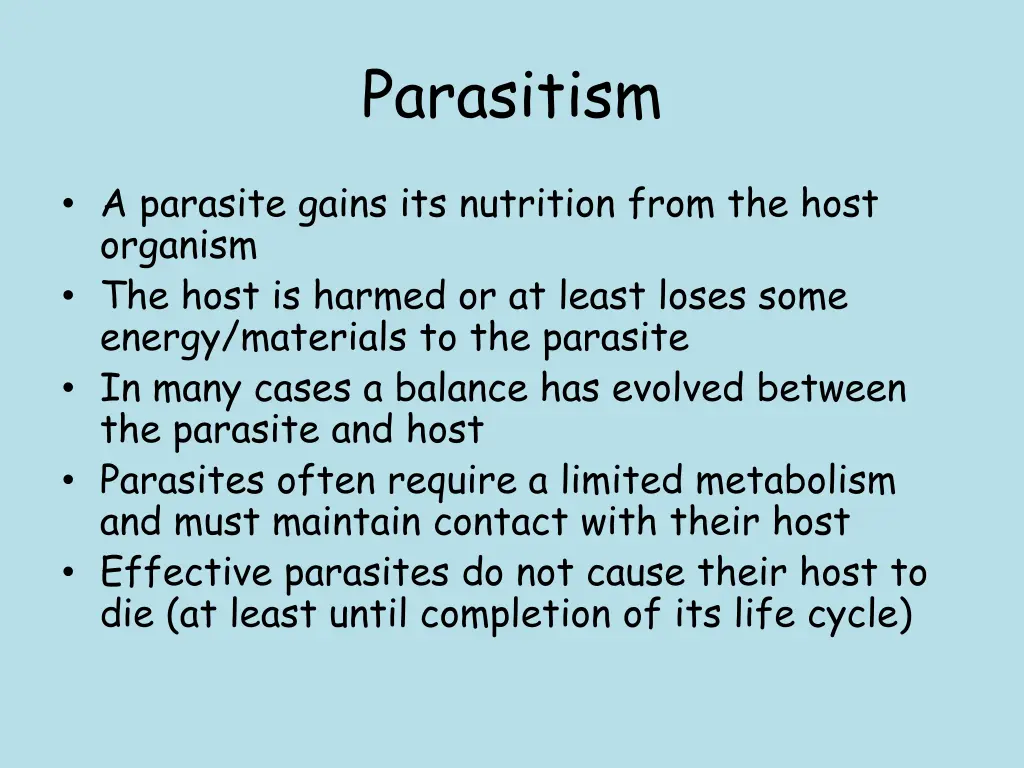 parasitism