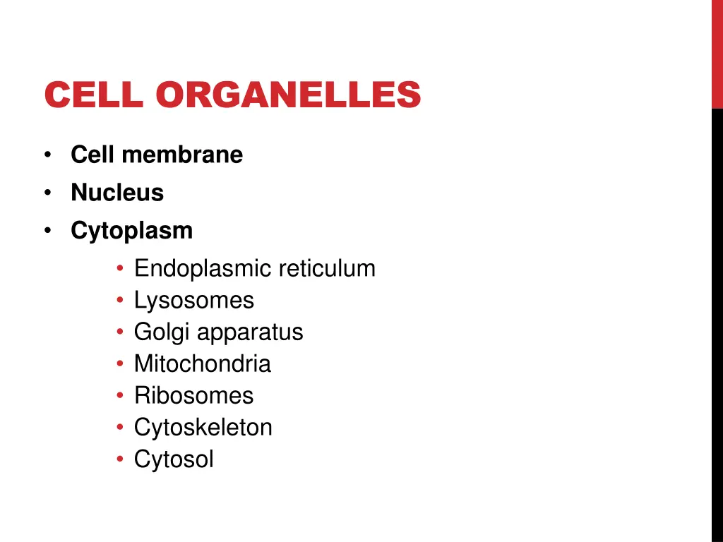 cell organelles