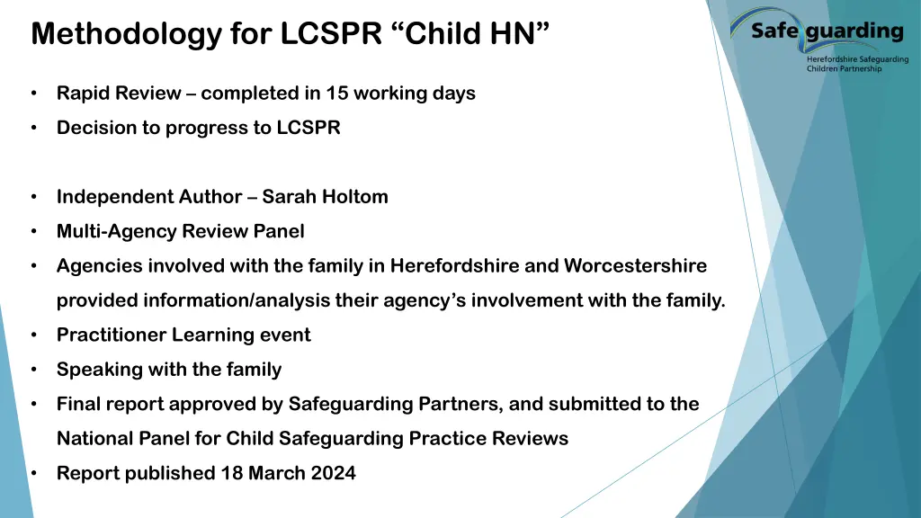 methodology for lcspr child hn