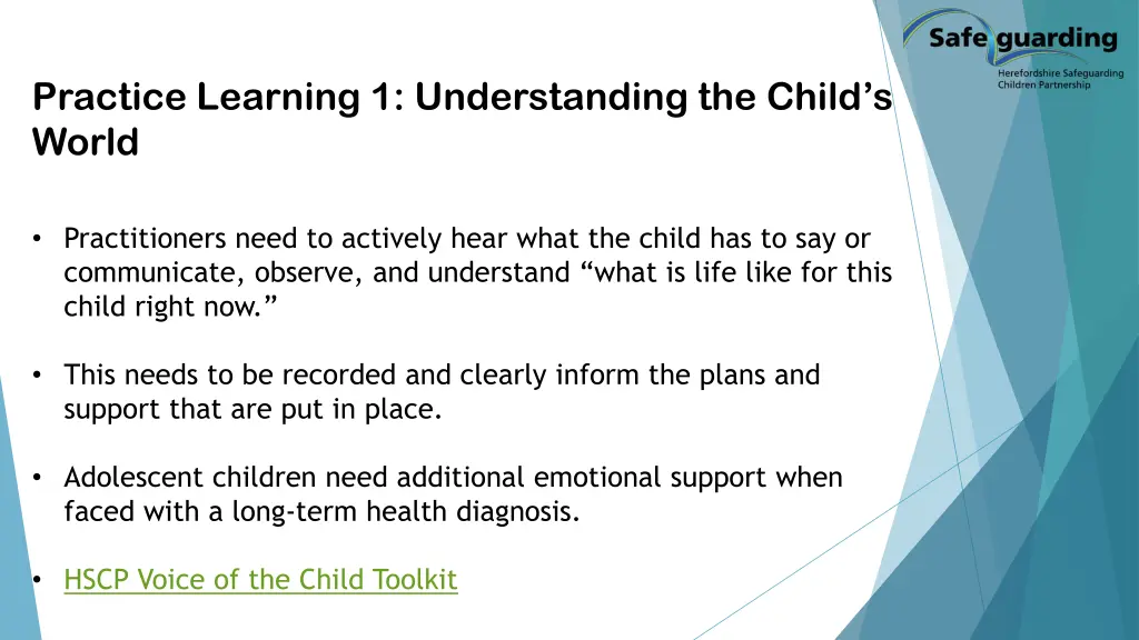practice learning 1 understanding the child 1