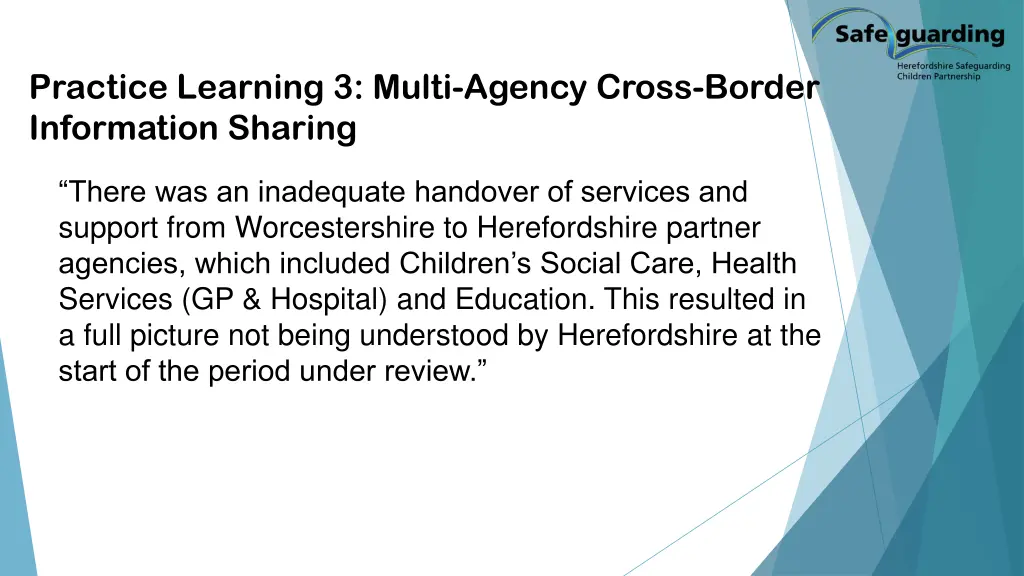 practice learning 3 multi agency cross border