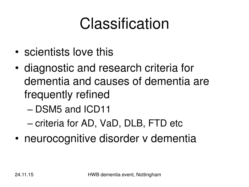classification