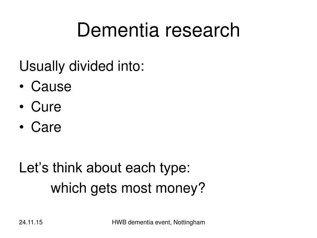 dementia research