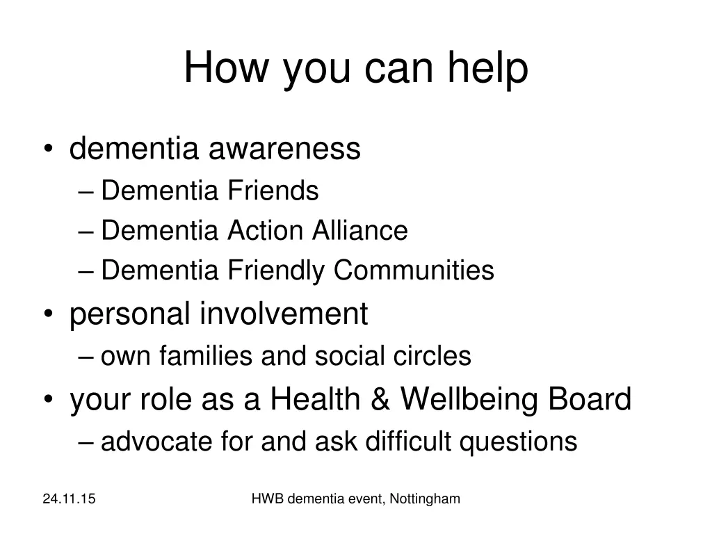 how you can help