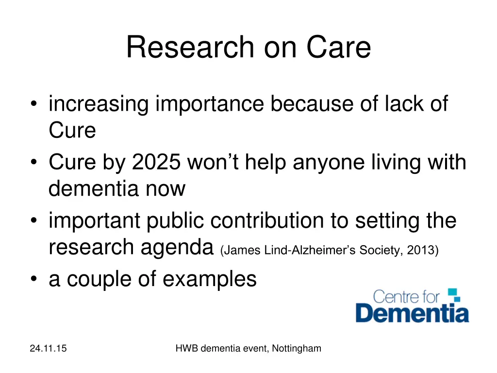 research on care