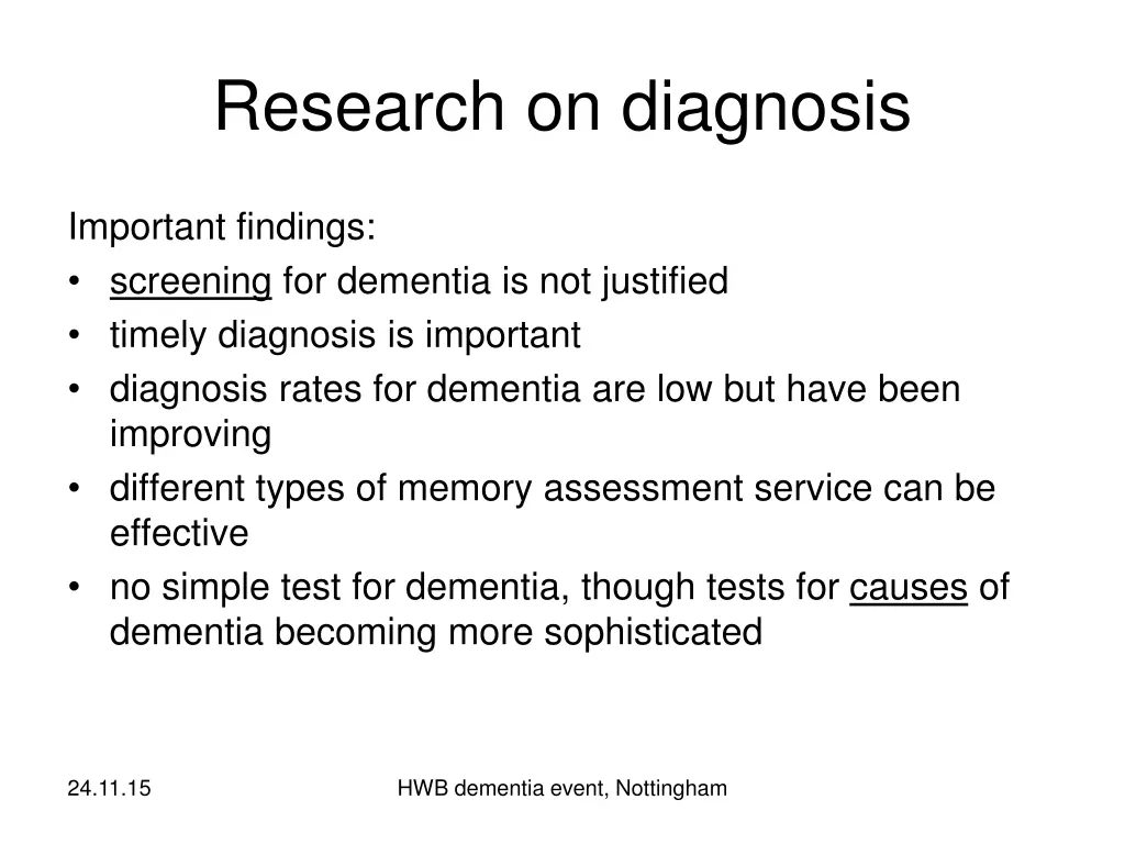 research on diagnosis