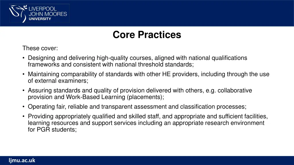 core practices