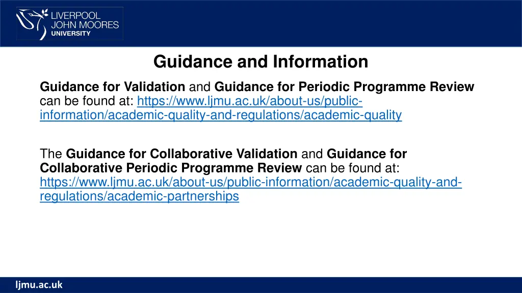 guidance and information