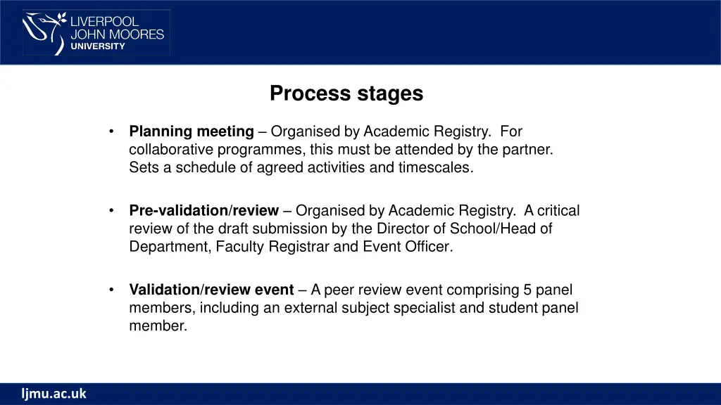 process stages
