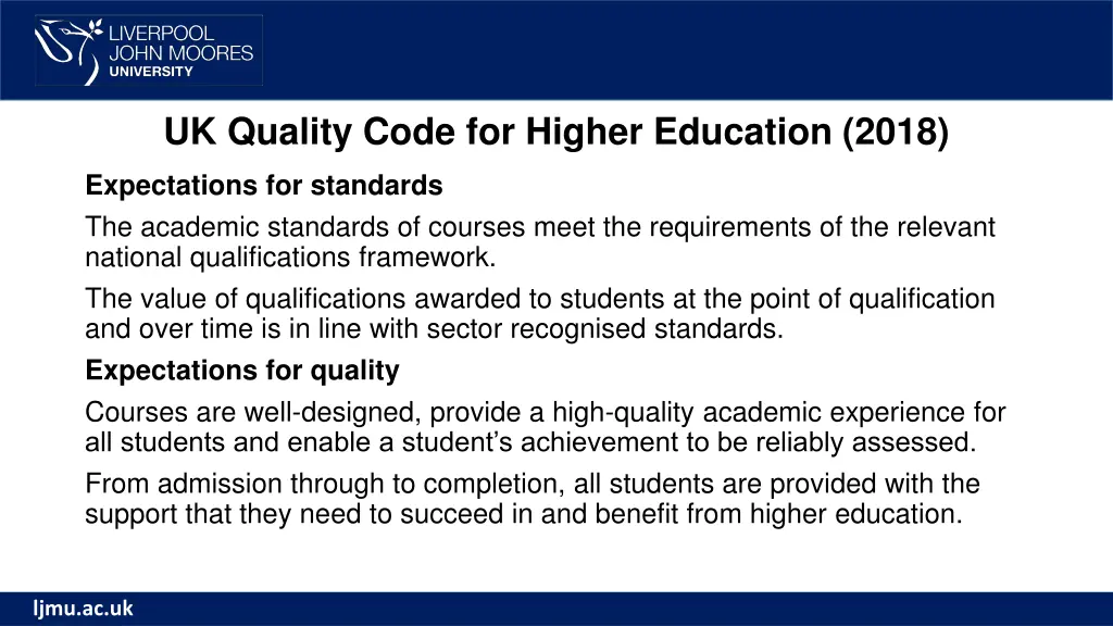 uk quality code for higher education 2018 1