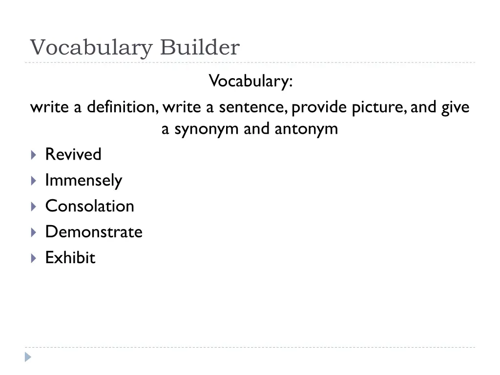 vocabulary builder