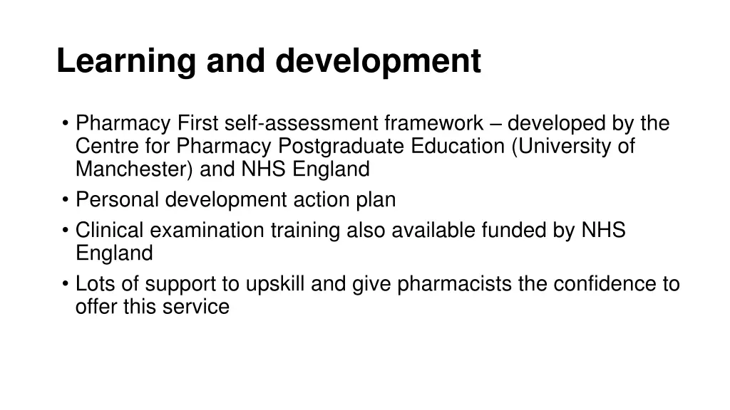 learning and development