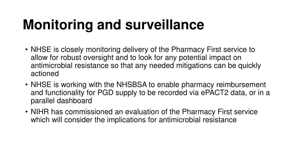 monitoring and surveillance
