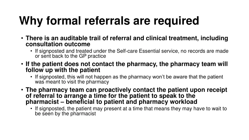 why formal referrals are required 1