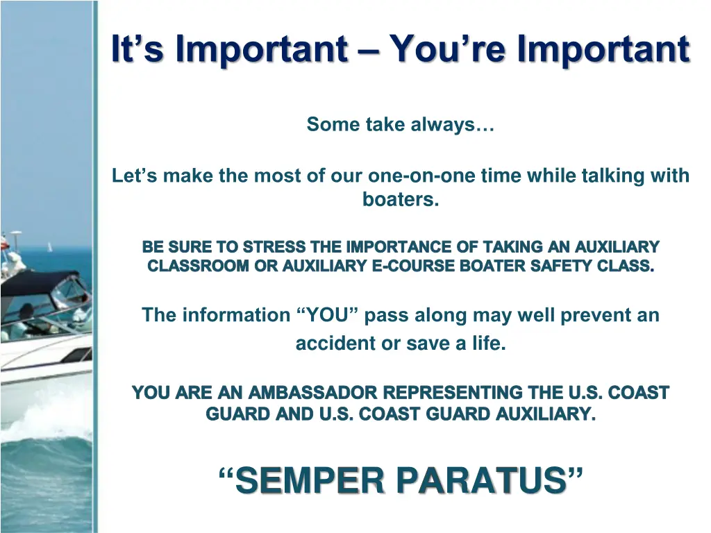 it s important you re important