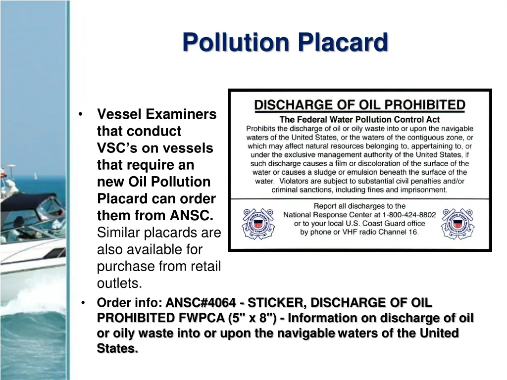 pollution placard