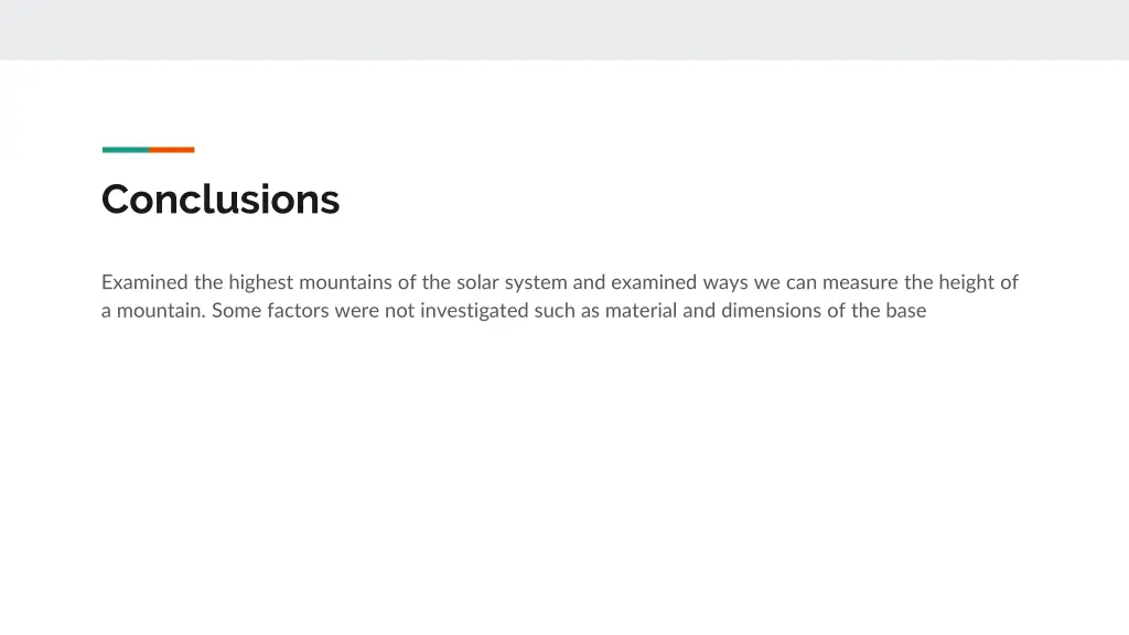 conclusions