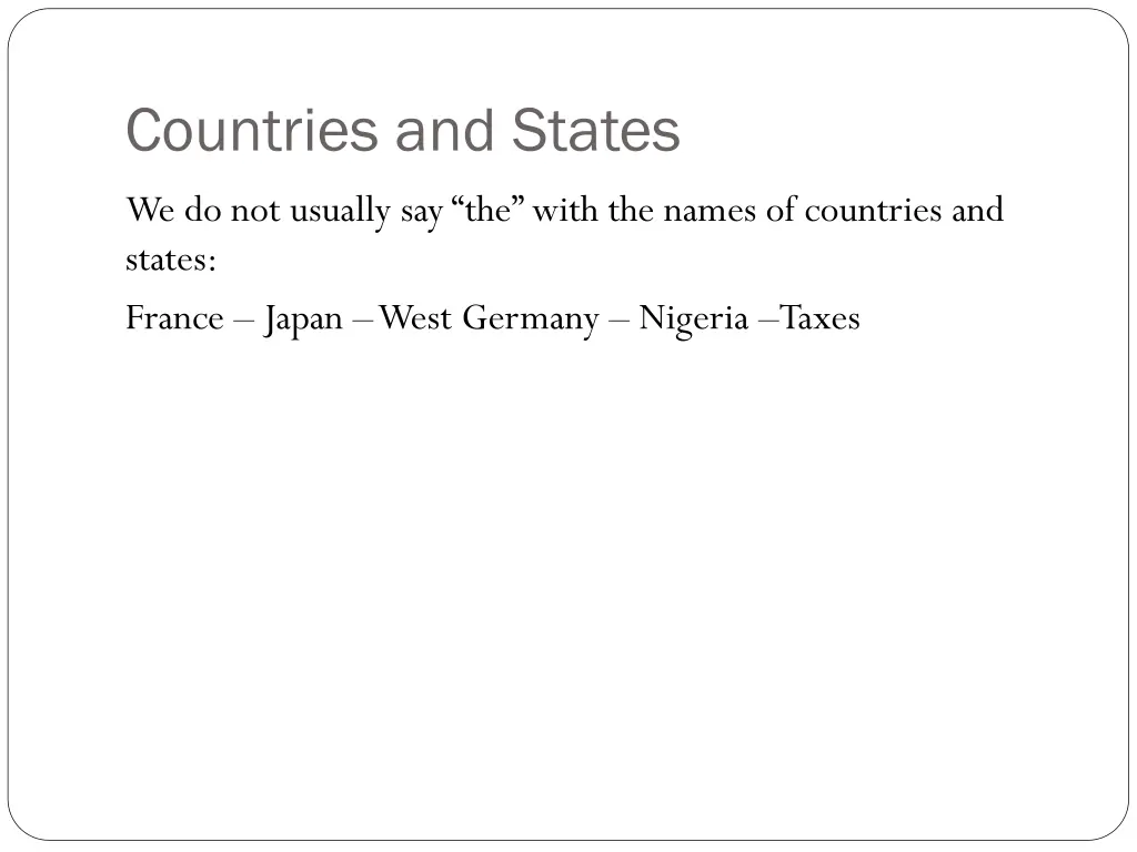 countries and states