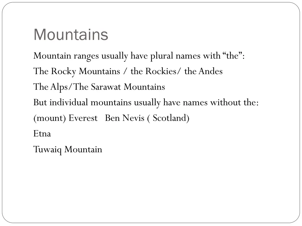 mountains