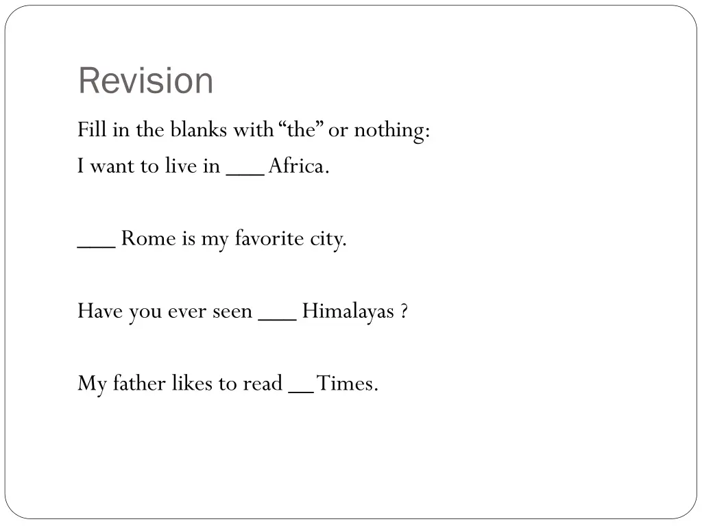 revision