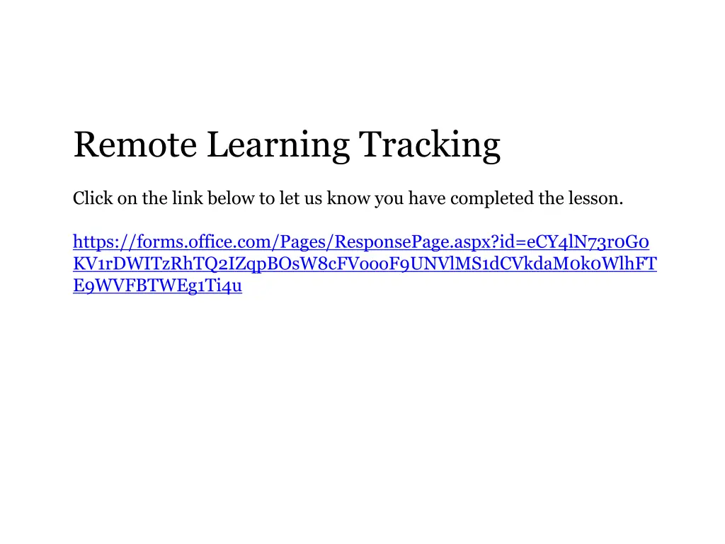 remote learning tracking