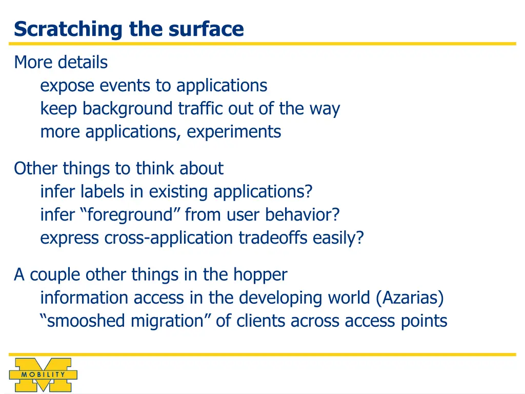 scratching the surface