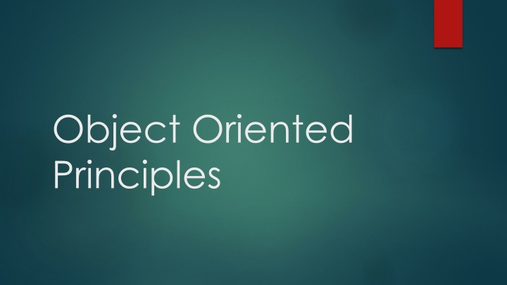 object oriented principles