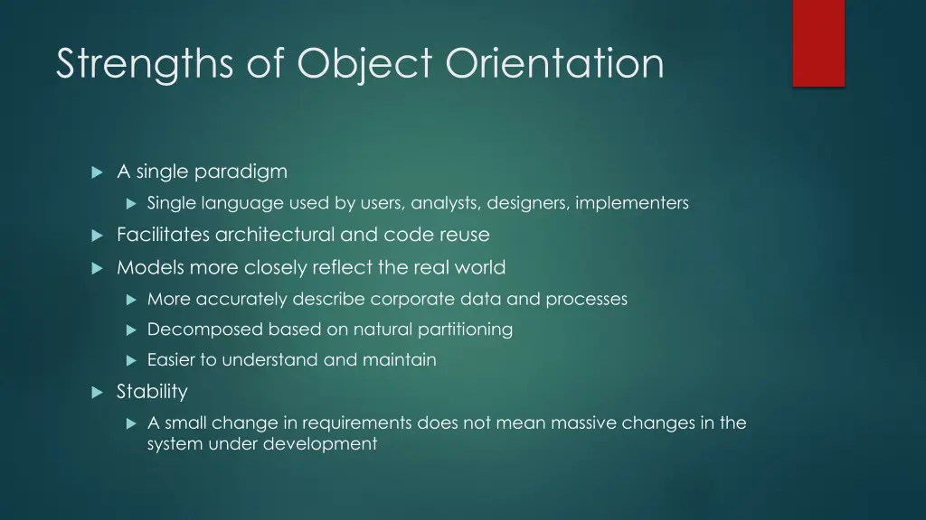 strengths of object orientation