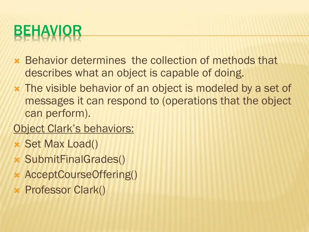 behavior