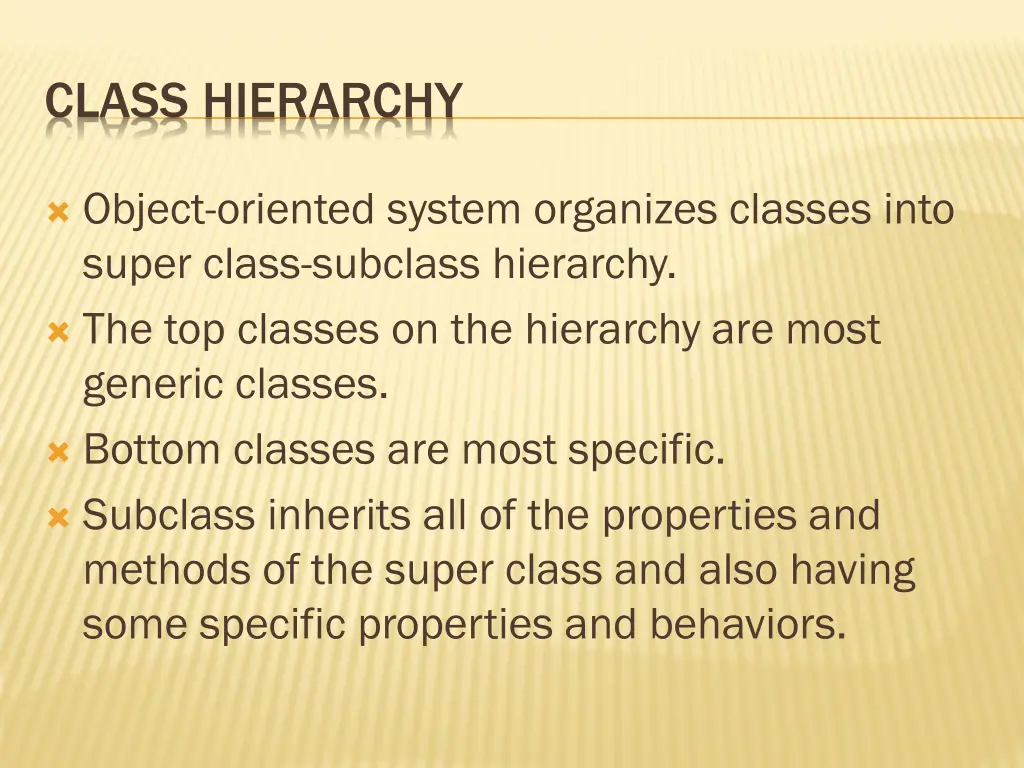 class hierarchy