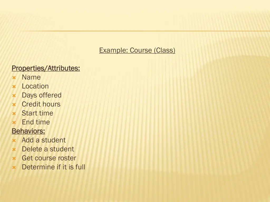 example course class
