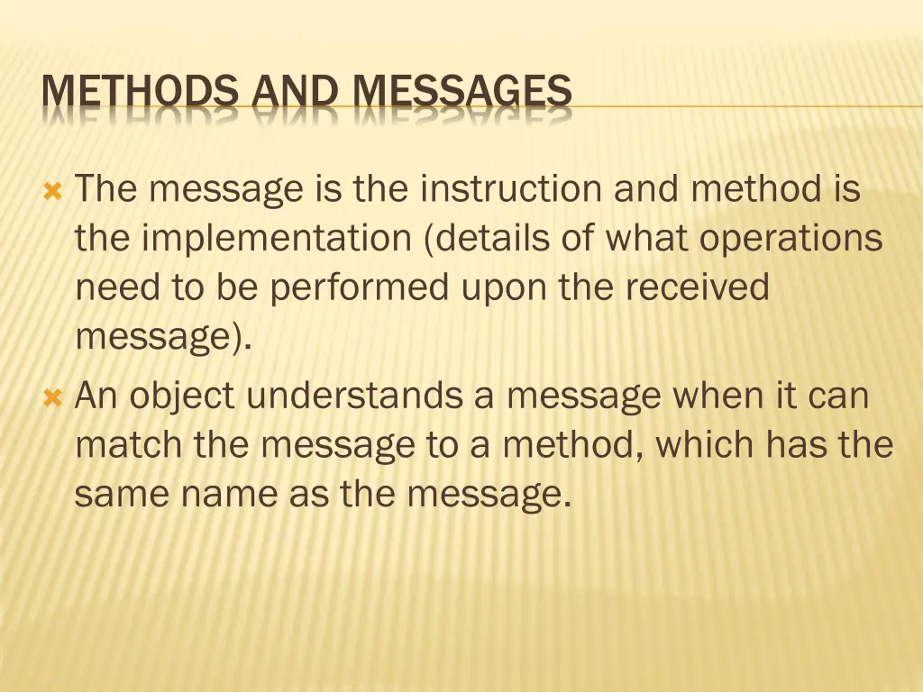 methods and messages
