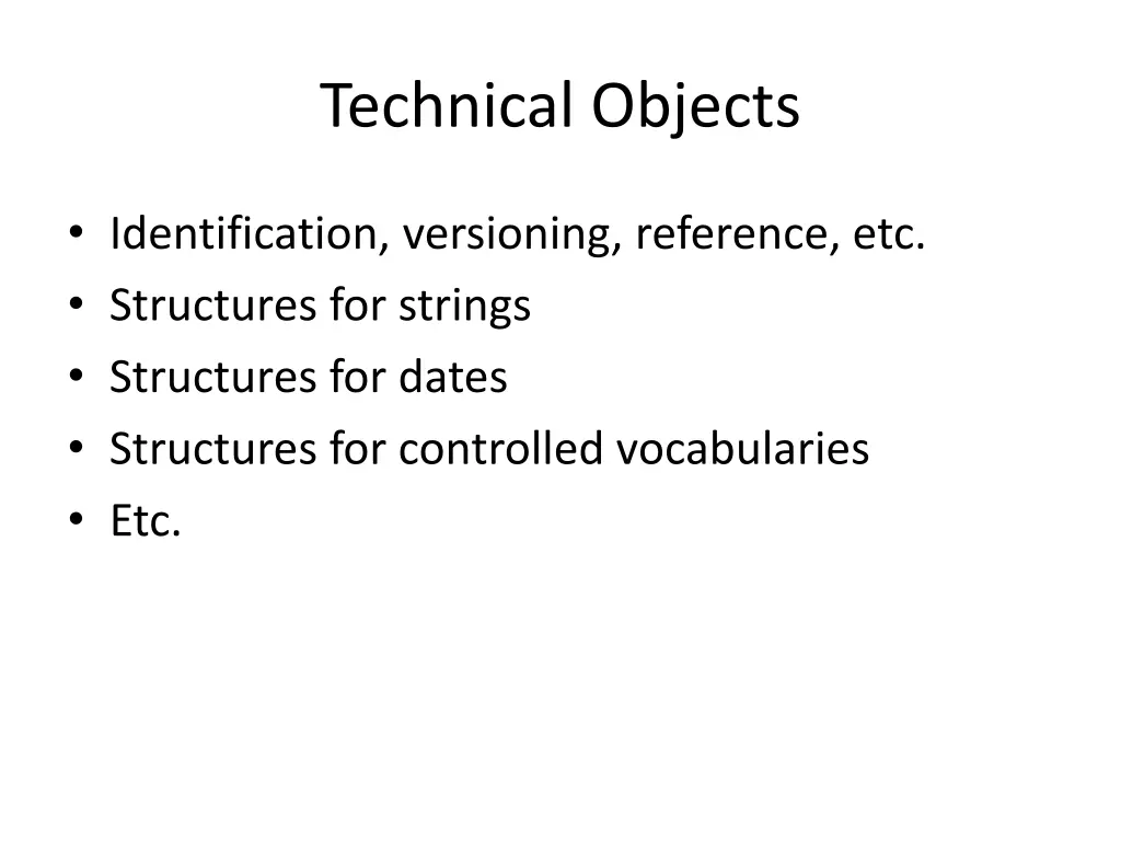 technical objects