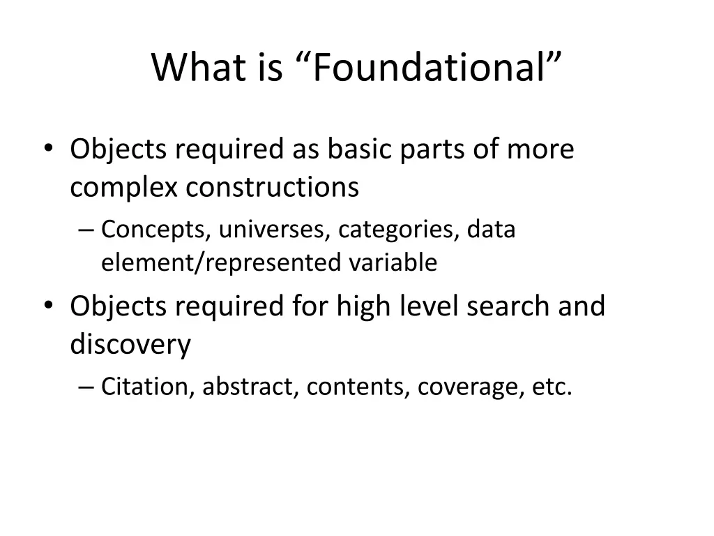 what is foundational