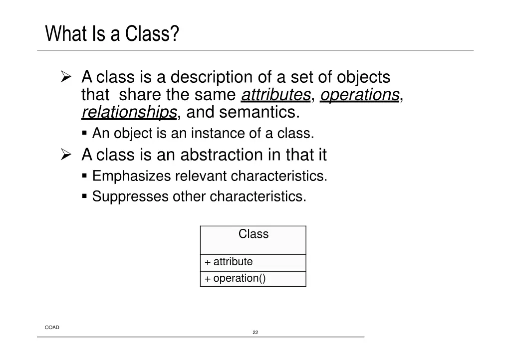 what is a class