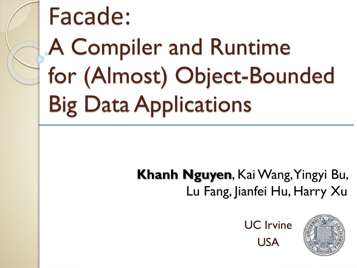 facade a compiler and runtime for almost object