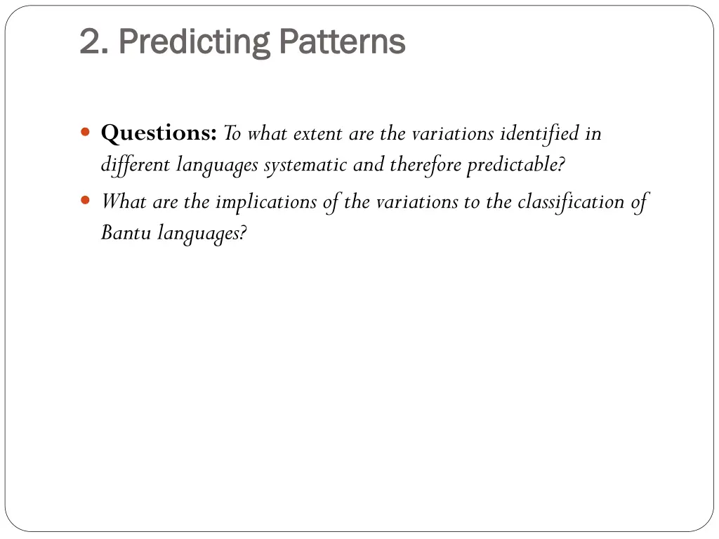 2 predicting patterns 2 predicting patterns