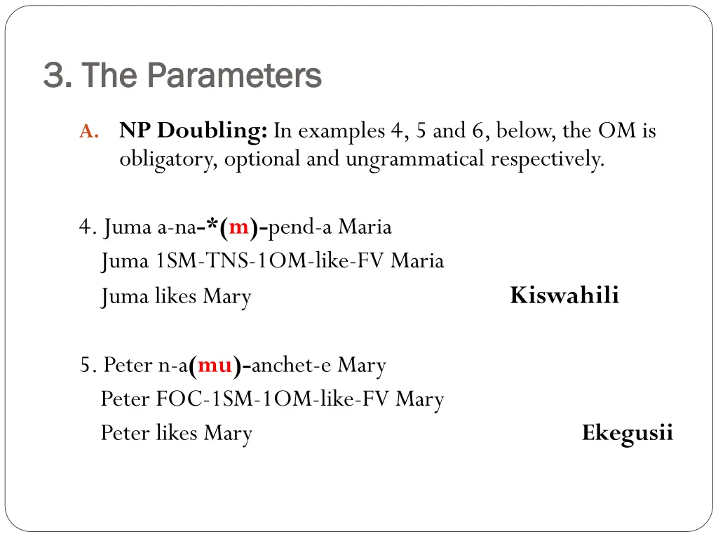3 the parameters 3 the parameters