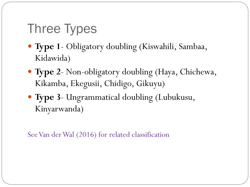 three types