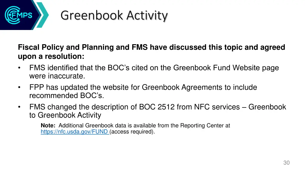 greenbook activity