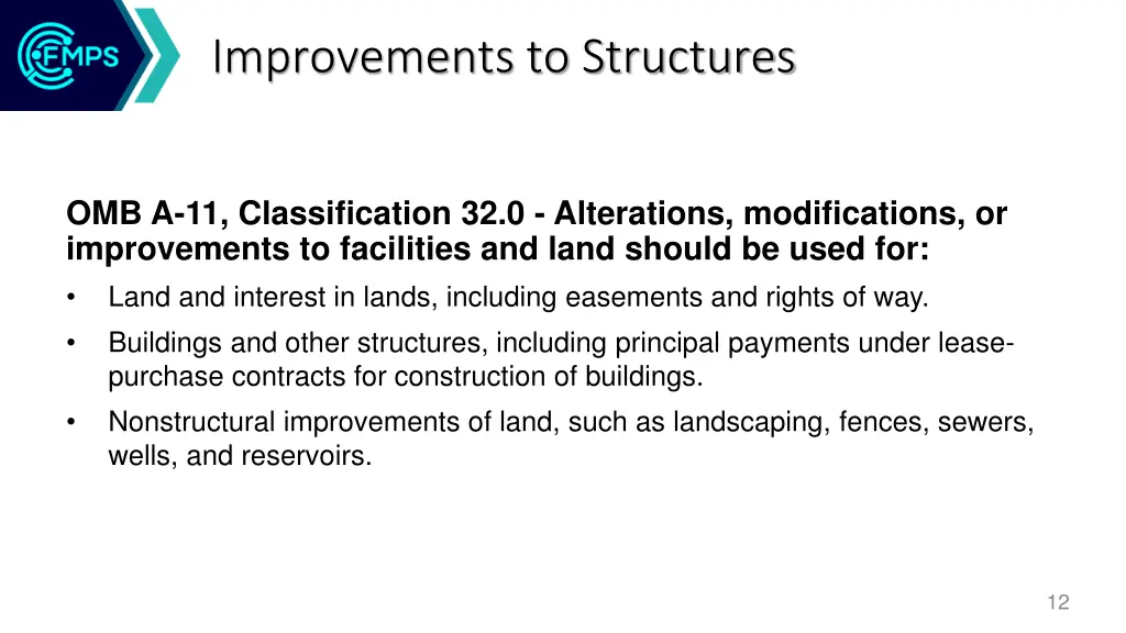improvements to structures