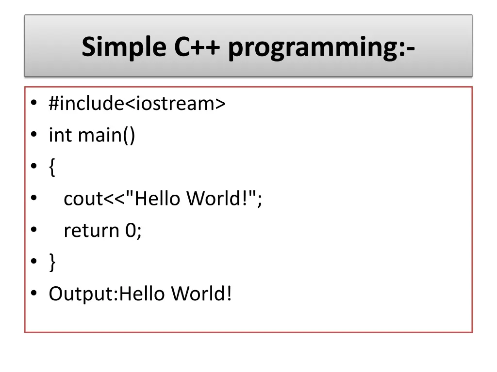 simple c programming
