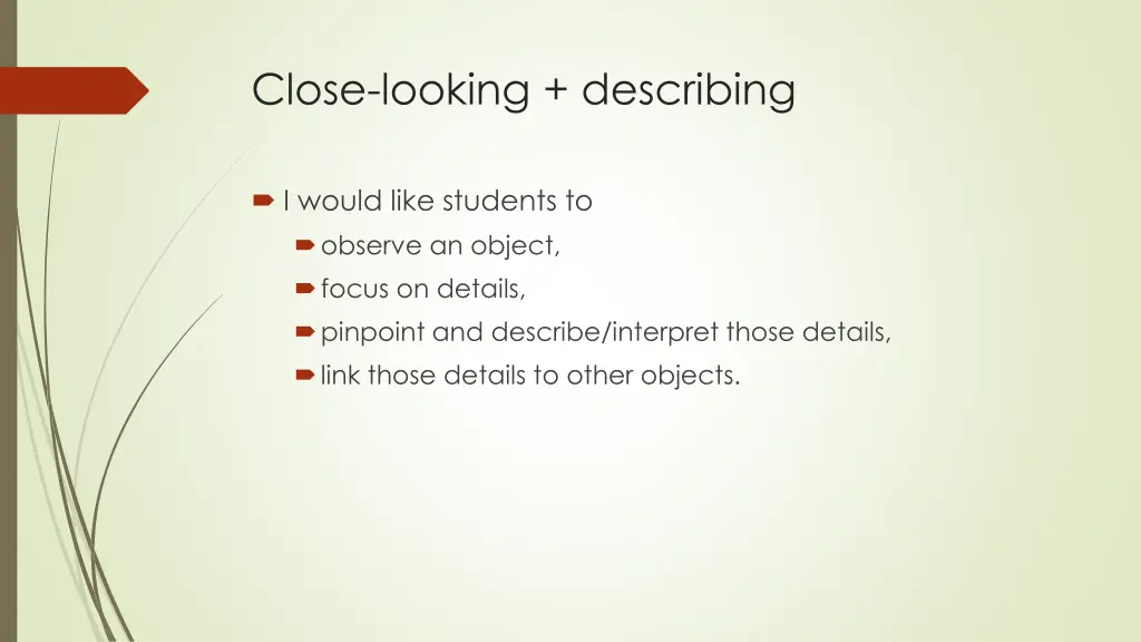 close looking describing