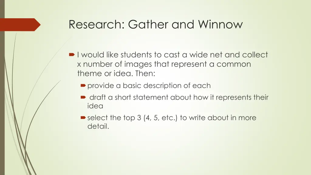 research gather and winnow
