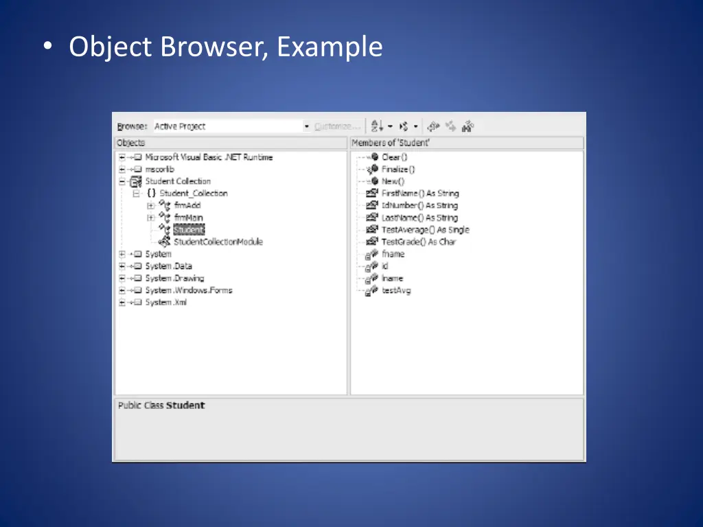 object browser example